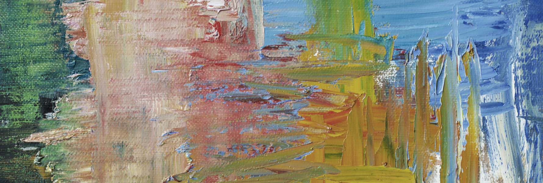 Closeup of abstract oil painting.